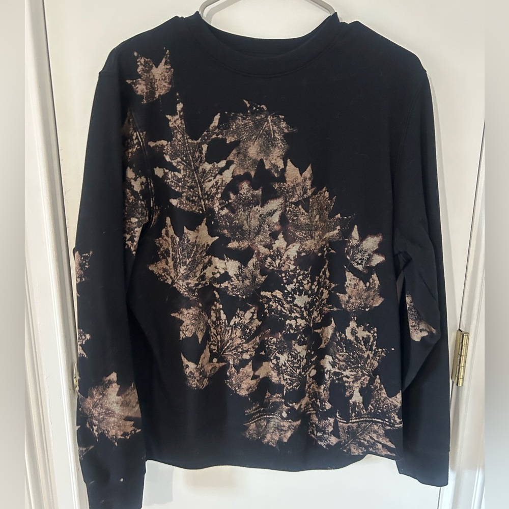 Bleached Leaf Sweater - Made at home!